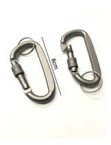 Kit 12 Chaveiro Mosquetão 3017 Metal Alumínio Fumê