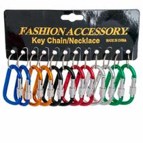 Kit 12 Chaveiros Mosquetão De Metal Cores Sortidas