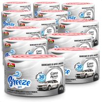 Kit 12 Cheirinhos Aromatizantes Breeze Gel Carro Novo Proauto 60g