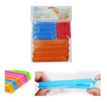 Kit 12 Clipe Lacre Prendedor Para Vedação Conservação de Alimentos Cozinha Kit 12 Clipe Lacre Prendedor Para Vedação Conservação de Alimentos Cozinha