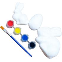 Kit 12 Coelhos Com Ovos Páscoa Em Isopor Para Pintar Tintas