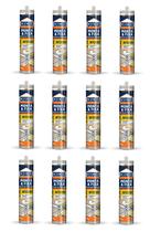KIT 12 COLA CASCOLA MONTA&FIXA PL500 360g BRANCO INTERIOR HENKEL