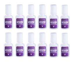 Kit 12 Cola Para Unhas Postiças Com Pincel 5g Profissional Salão de Beleza Dompel