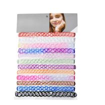 Kit 12 Colares Gargantinhas Coleira Choker Fantasia Carnaval