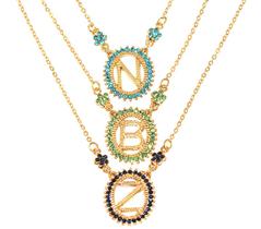 Kit 12 Colares Lembrancinha Madrinhas Inicial Folheado 18k