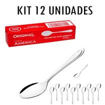 Kit 12 Colher de Café em Aço Inox América Original Line