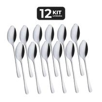 Kit 12 colher de mesa inox acabamento brilho Kit 12 colher de mesa inox acabamento brilho
