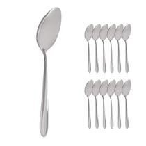 Kit 12 Colher de Mesa Premium Aço Inox Restaurante Buffet Casamento Cozinha Refeições Bar Comer