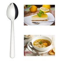 Kit 12 Colher De Sobremesa Inox Bar Restaurante Buffet Festa
