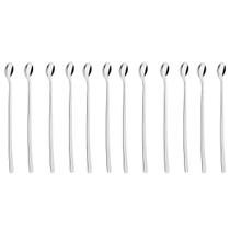 Kit 12 Colheres Cabo Longo Bailarina Inox 30cm Tramontina para Mexer Suco Drinks Coquetel Kit 12 Colheres Cabo Longo Bailarina Inox 30cm Tramontina para Mexer Suco Drinks Coquetel