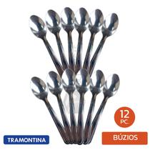 Kit 12 Colheres Café Chá Tramontina Búzios Aço Inox Durável Lava Louças Kit 12 Colheres Café Chá Tramontina Búzios Aço Inox Durável Lava Louças