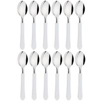 Kit 12 Colheres Chá Sobremesa Aço Inox Tramontina Branco Kit 12 Colheres Chá Sobremesa Aço Inox Tramontina Branco