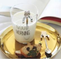 Kit 12 Colheres De Café Gato Infantil Em Aço Inox Gatinho