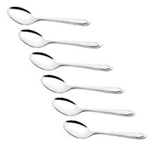 Kit 12 Colheres De Café Mexedor Chá Pequena Inox 9Cm - Prata