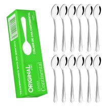 Kit 12 Colheres de Chá 12,4cm Aço Inox Continental
