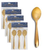 Kit 12 Colheres de Mesa Aço Inox Dourado Lovers Gourmet Mix Kit 12 Colheres de Mesa Aço Inox Dourado Lovers Gourmet Mix