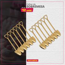 Kit 12 Colheres de Sobremesa Inox Pá Redonda Kit 12 Colheres de Sobremesa Inox Pá Redonda