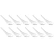 Kit 12 Colheres Japonesa Melamina Branca Haus Finger Food Petisco Couvert - Haus Concept Kit 12 Colheres Japonesa Melamina Branca Haus Finger Food Petisco Couvert - Haus Concept