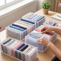 Kit 12 Colmeia Organizadora Cuecas Meias Calcinhas Divisórias Transparente Tamanho P M G