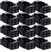 Kit 12 Conector 4 Vias Technoise Com Trava Macho E Fêmea Som Kit 12 Conector 4 Vias Technoise Com Trava Macho E Fêmea Som