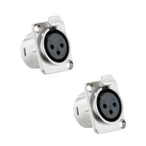 Kit 12 conector plug santo angelo xlr femea painel 3p sa2x