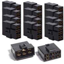 Kit 12 Conectores 6 Vias Com Trava E Terminal Aço Technoise Kit 12 Conectores 6 Vias Com Trava E Terminal Aço Technoise