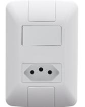 Kit 12 Conj 4x2 1 Interruptor Tomada 2P+T 10A 250V Tramontina Kit 12 Conj 4x2 1 Interruptor Tomada 2P+T 10A 250V Tramontina