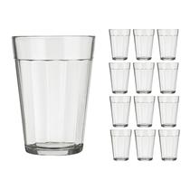 Kit 12 Copo Americano Vidro Cerveja 190ml Transparente Nadir