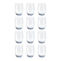 Kit 12 Copo California Redondo Vidro Transparente Mesa 450ml