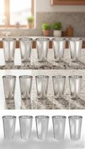 Kit 12 Copos Aço Inox 250ml Resistente Bebidas Kit 12 Copos Aço Inox 250ml Resistente Bebidas