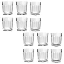 Kit 12 Copos Americano Para Whisky Drinks Vidro 315ml Nadir