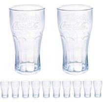 Kit 12 Copos Coca-Cola 530ml Transparente Premium Plasútil Kit 12 Copos Coca-Cola 530ml Transparente Premium Plasútil