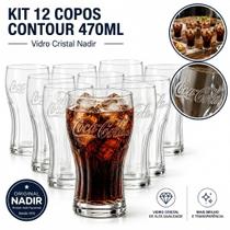 Kit 12 Copos Contour Coca Cola 470ml Vidro Cristal Nadir Kit 12 Copos Contour Coca Cola 470ml Vidro Cristal Nadir