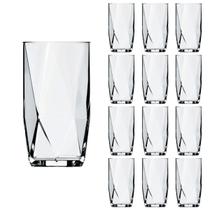 kit 12 Copos De Vidro Lond Drink 360ML Topazio Transparente