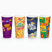 Kit 12 Copos Long Drink Festa Junina 350ml Plástico Reutilizável BPA Free IML Kit 12 Copos Long Drink Festa Junina 350ml Plástico Reutilizável BPA Free IML