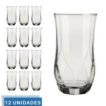 Kit 12 Copos Ópera Transparente Redondo 360ml Durável Nadir