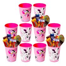 Kit 12 Copos para Lembrança de Aniversário de Criança Estampa Minnie Rosa