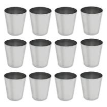 Kit 12 Copos para Suco de Alumínio Polido Kit12copospeitao 300ML Uso Doméstico Escolar e Corporativo Kit 12 Copos para Suco de Alumínio Polido Kit12copospeitao 300ML Uso Doméstico Escolar e Corporativo