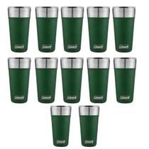 Kit 12 Copos Témicos Com Tampa E Abridor Verde Oliva 600ml - Coleman