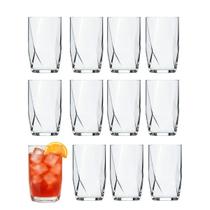 Kit 12 Copos Topázio 360ml Vidro Água Suco Nadir Figueiredo