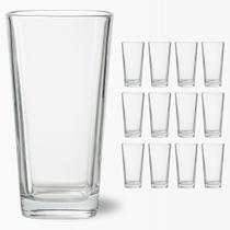 Kit 12 Copos Vidro 260ml Transparente Venice Água Suco Moderno