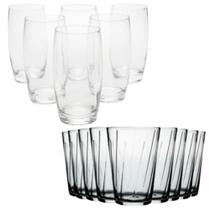 Kit 12 Copos Vidro Oca 300ml Amazonia 190ml Para Suco Água