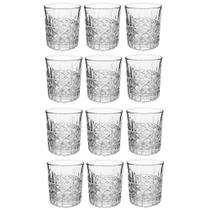 Kit 12 Copos Whisky Drink Luxo Vidro Bred 340ml