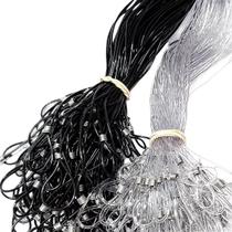 Kit 12 Cordinhas Óculos - Silicone Preto 60-65cm