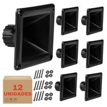 Kit 12 Corneta LC150 Quadrada Para Driver Som Com Parafusos