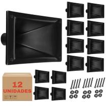 Kit 12 Cornetas LC 100 Retangular Caixa Som Com Parafusos Kit 12 Cornetas LC 100 Retangular Caixa Som Com Parafusos
