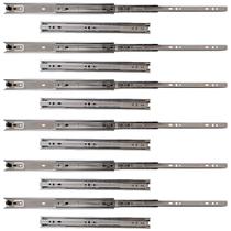 Kit 12 Corrediça Telescópica 30cm Em Aço Galvanizado Gavetas Kit 12 Corrediça Telescópica 30cm Em Aço Galvanizado Gavetas
