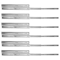 Kit 12 Corrediça Telescópica 400Mm X 35Mm 35Kg Gaveta 6 Par