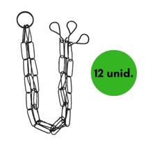 Kit 12 Correntes Tripla 54cm Para Vasos Suspensos De Plantas E Flores