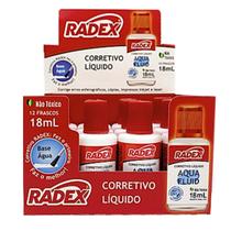 Kit 12 Corretivo Líquido Radex à base de água atóxico com 18ml